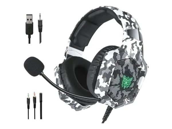 Diadema Gamer Onikuma K8 Camuflada USB